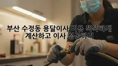 부산 수정동 용달이사, 비용 똑똑하게 계산하고 이사 성공하기!